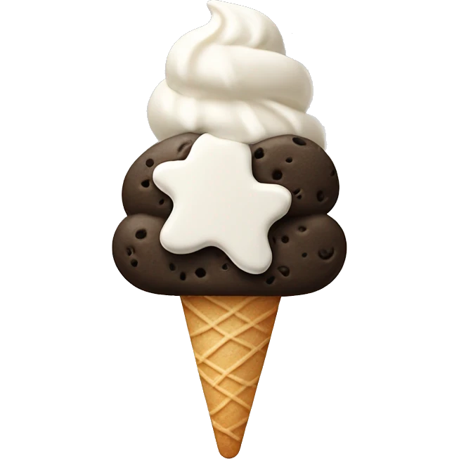 COOKIES AND CREAM ICE SCREAM emoji