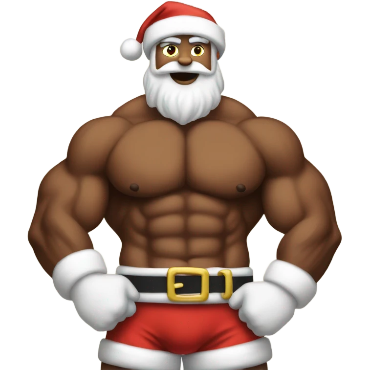 Buff Santa with abs emoji