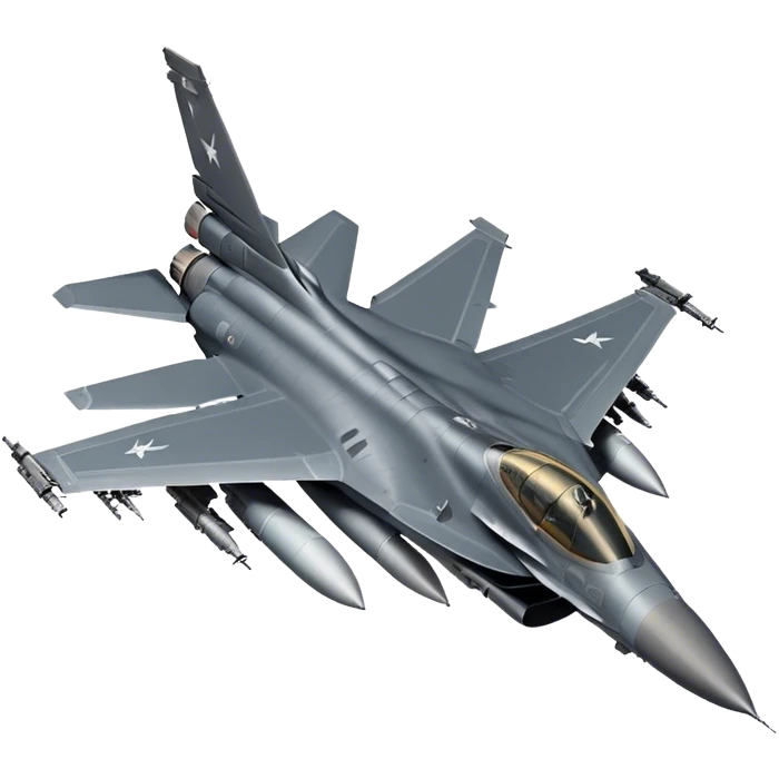 F-16 Fighting Falcon - General Dynamics (Stealth grey) emoji
