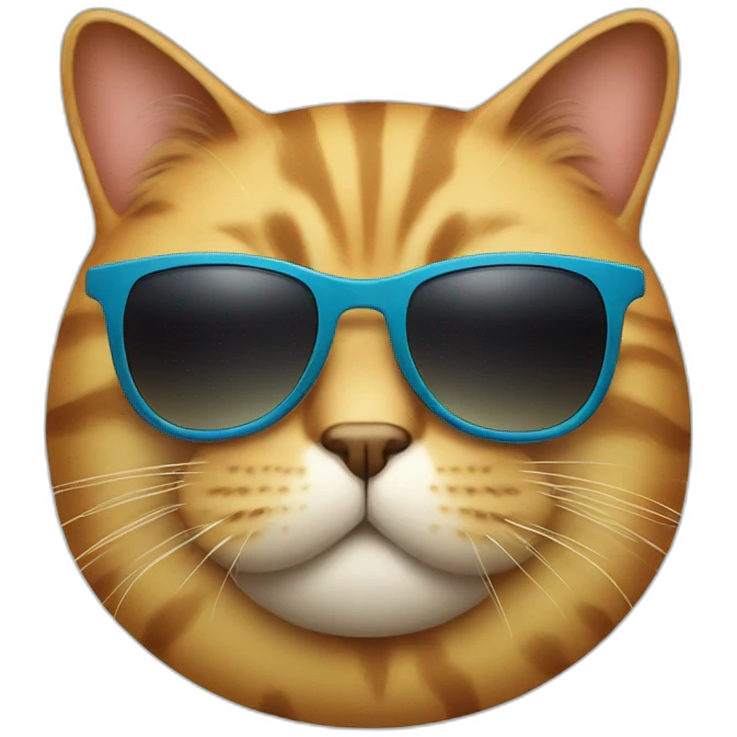 fat cat with sunglass emoji