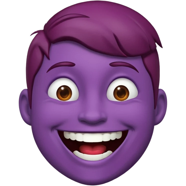 Plum laughing cool like  emoji