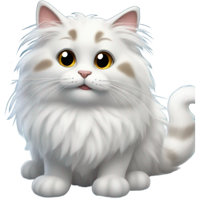Cat and snowflakes  emoji