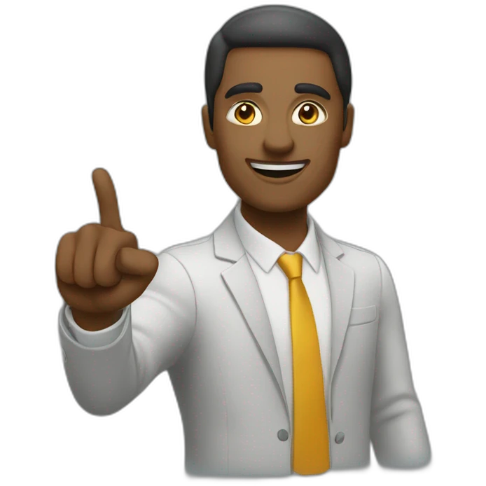 entrepeneur pointing emoji