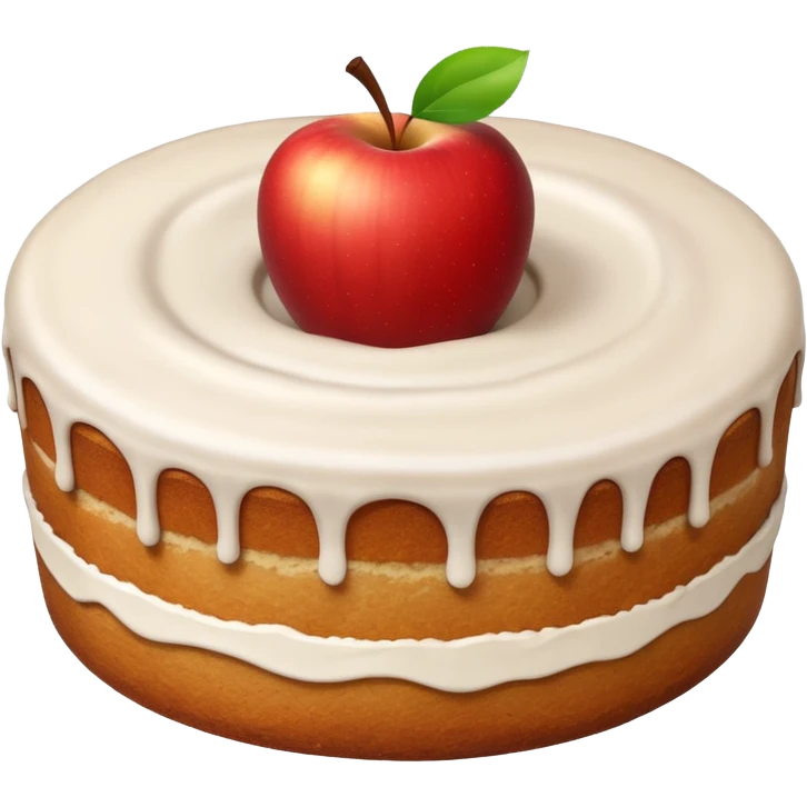 An aesthetic Apple cake 🍎🎂 emoji