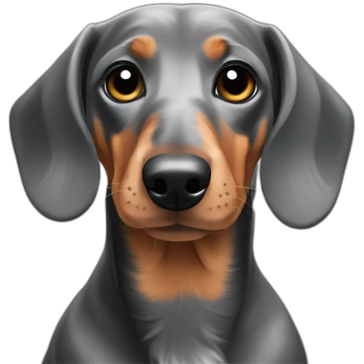Dachshund grey emoji