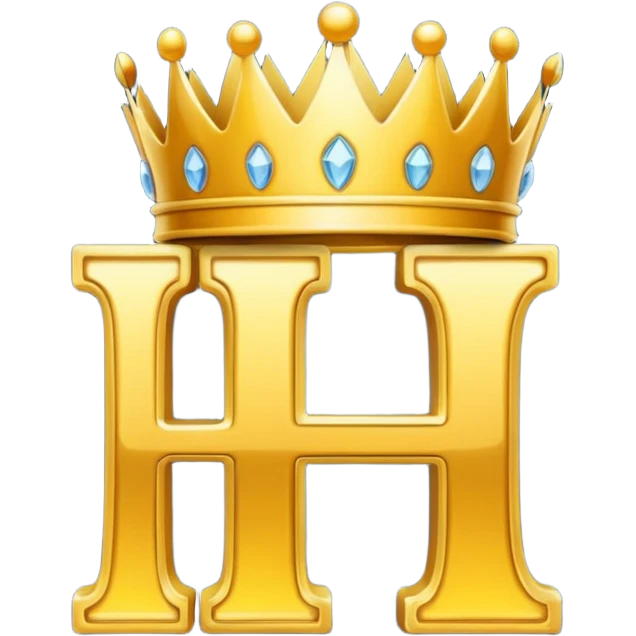Letra H con corona emoji