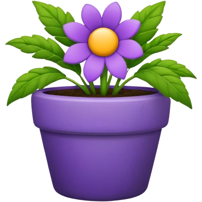 purple flower pot emoji
