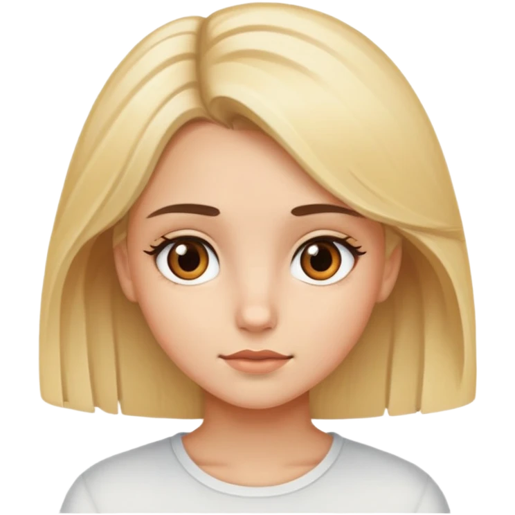 chica rubia de ojos marrones iOS 18 emoji
