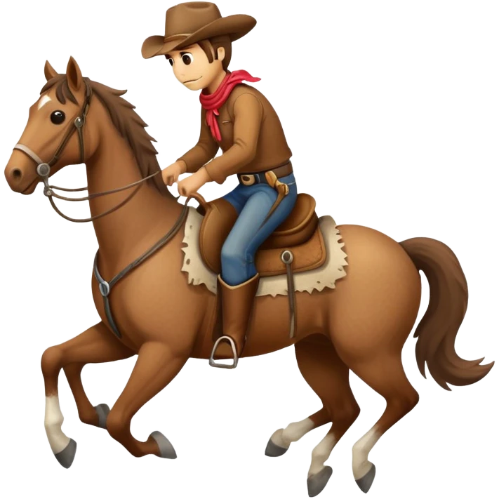 cowboy riding a horse  emoji