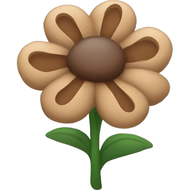 Brown flower bundle emoji