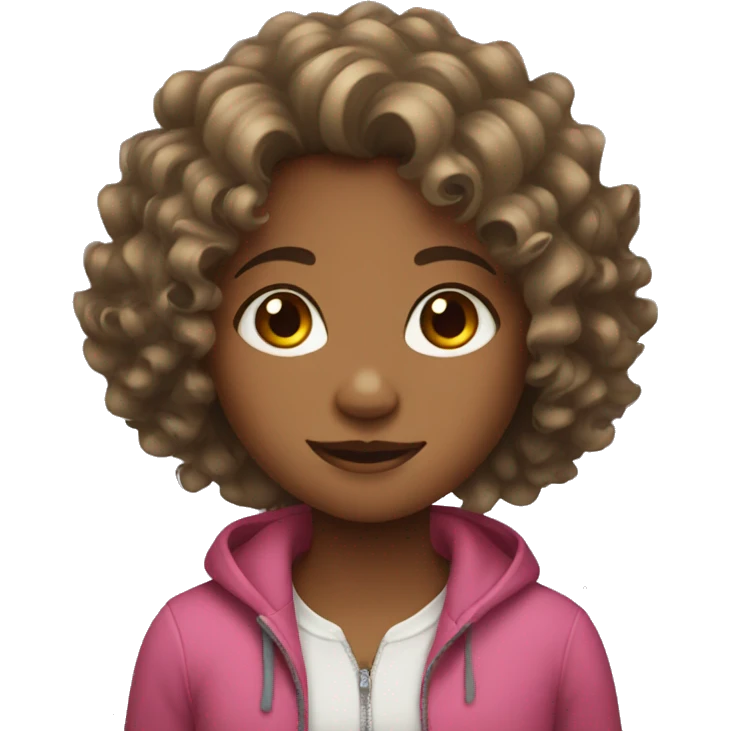 Girl with curly hair emoji