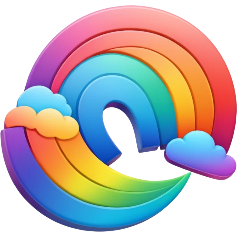 mac os mixed documents rainbow skeuomorphic emoji