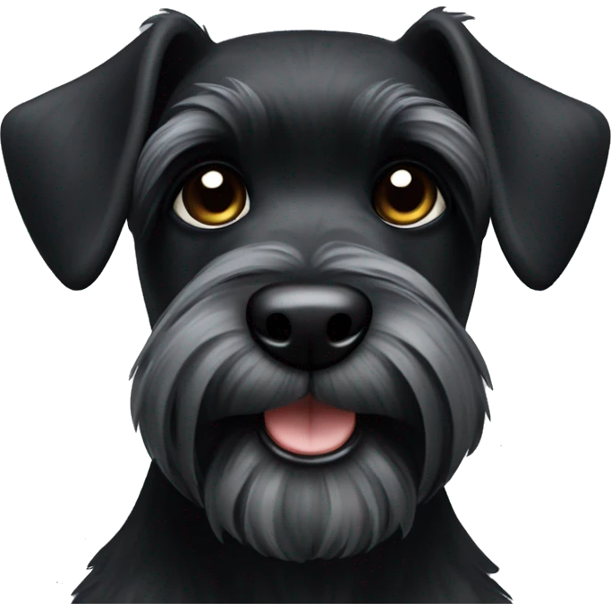 Black Mini schnauzer  emoji