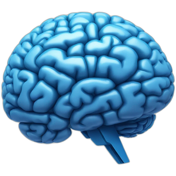 electric blue brain emoji