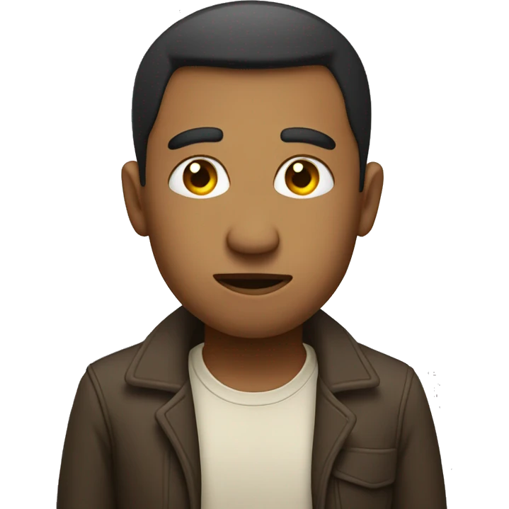 Person giving a side eye emoji