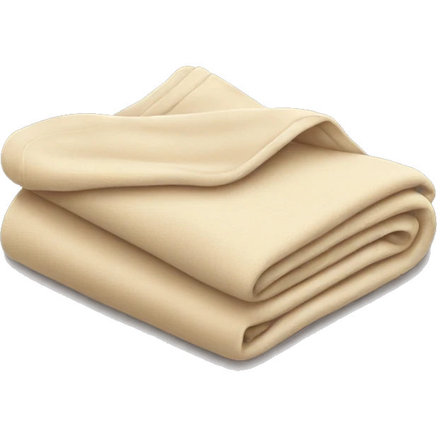 Folded beige blanket emoji