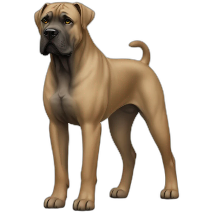 dog Cane Corso color fawn full body emoji