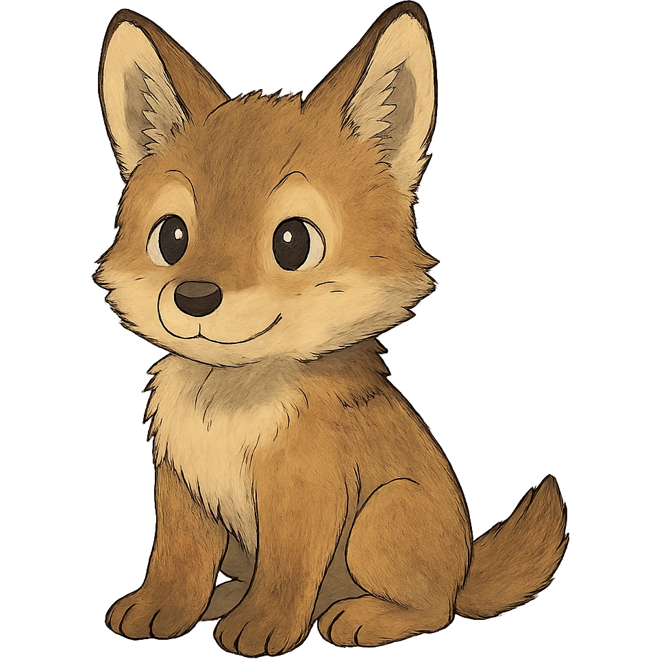 cute coyote pup emoji