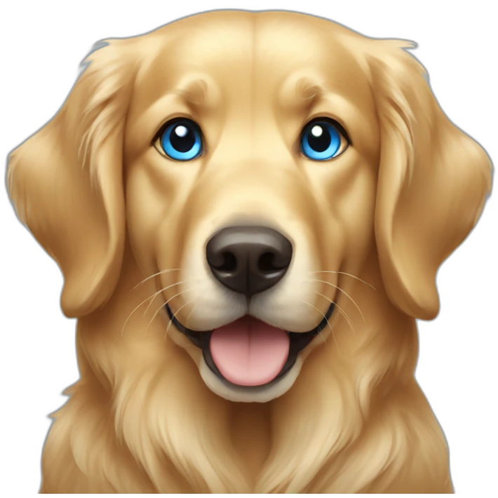 Golden retriever with blue eyes  emoji