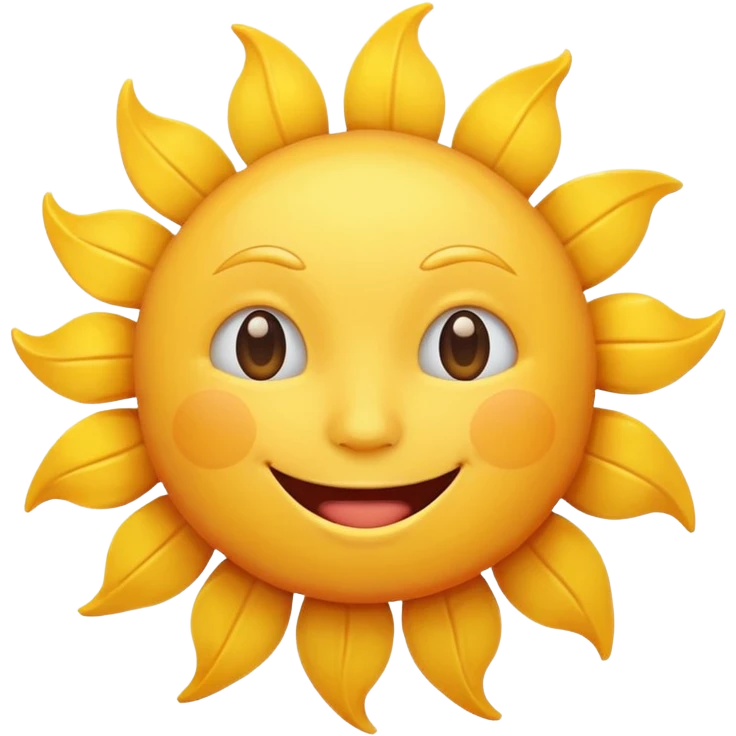 smiling sun emoji, simple and cheerful emoji