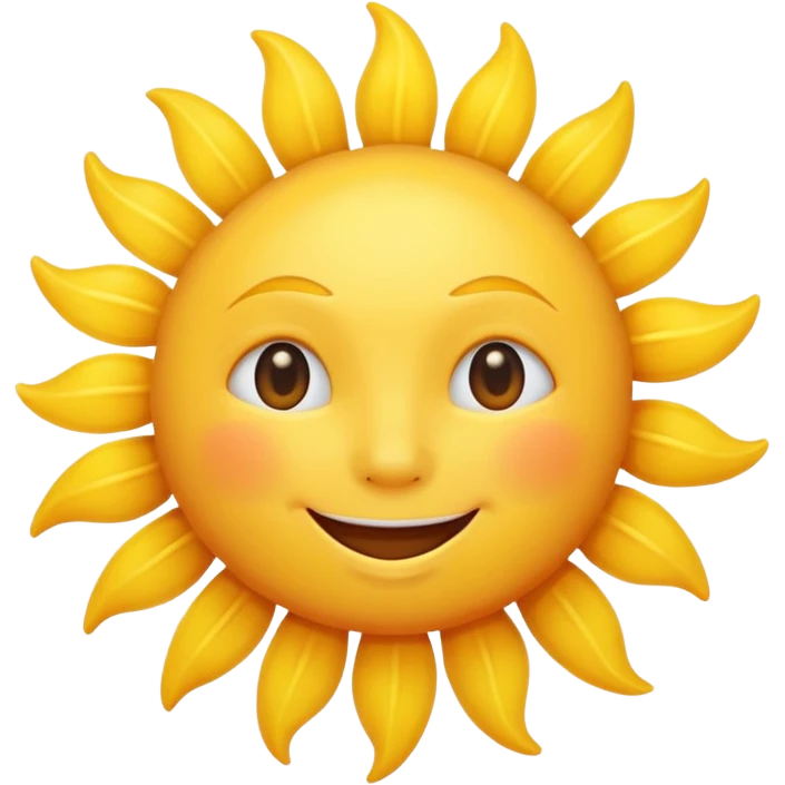 smiling sun emoji, simple and cheerful emoji