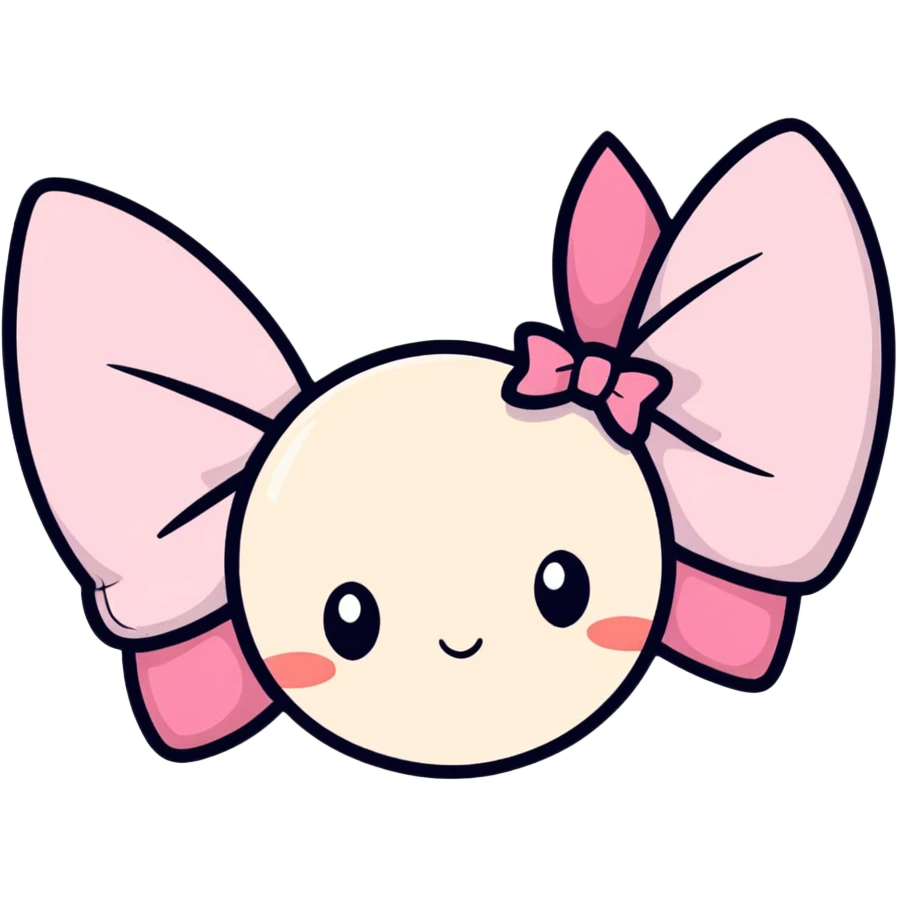 Pink bow emoji