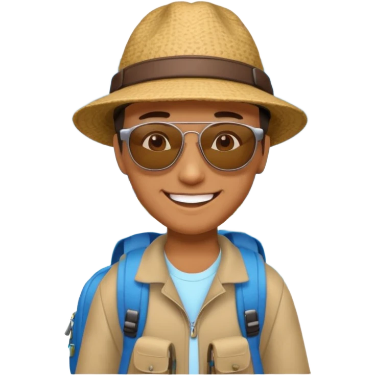 city tourist with backpack emoji
