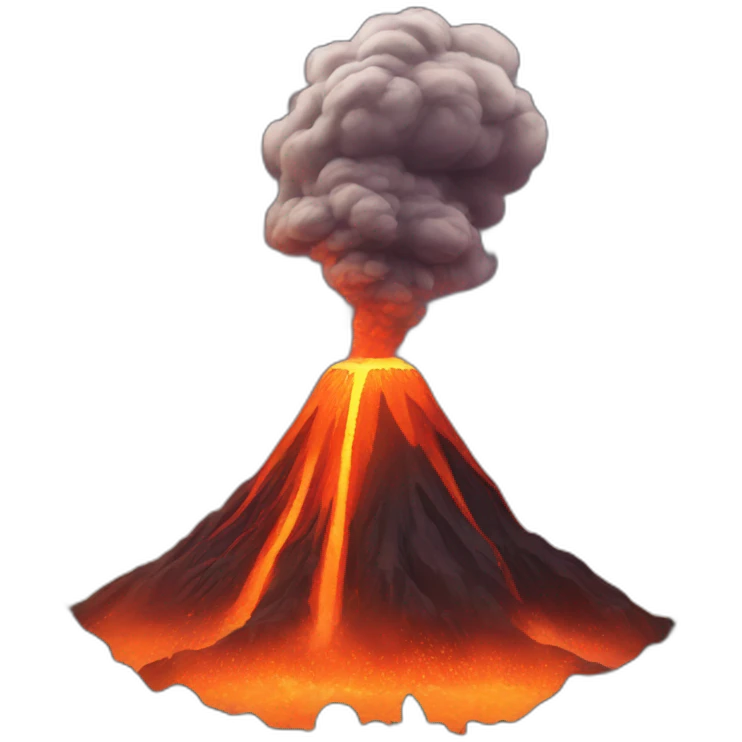 Volcano batman emoji