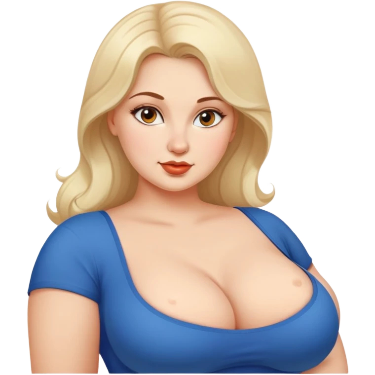 Curvy busty russian woman emoji
