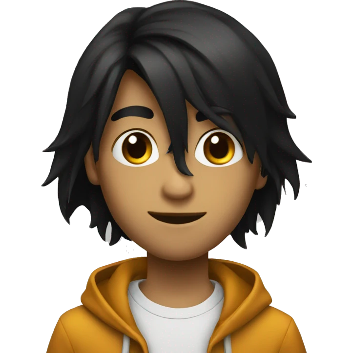 long black hair boy dj  emoji