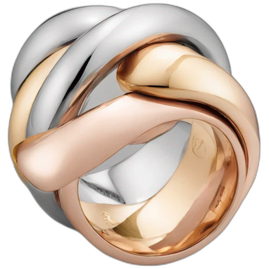 Cartier Trinity ring gold rose gold white gold emoji
