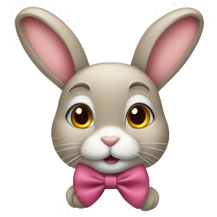 Bunny wearing a bow emoji