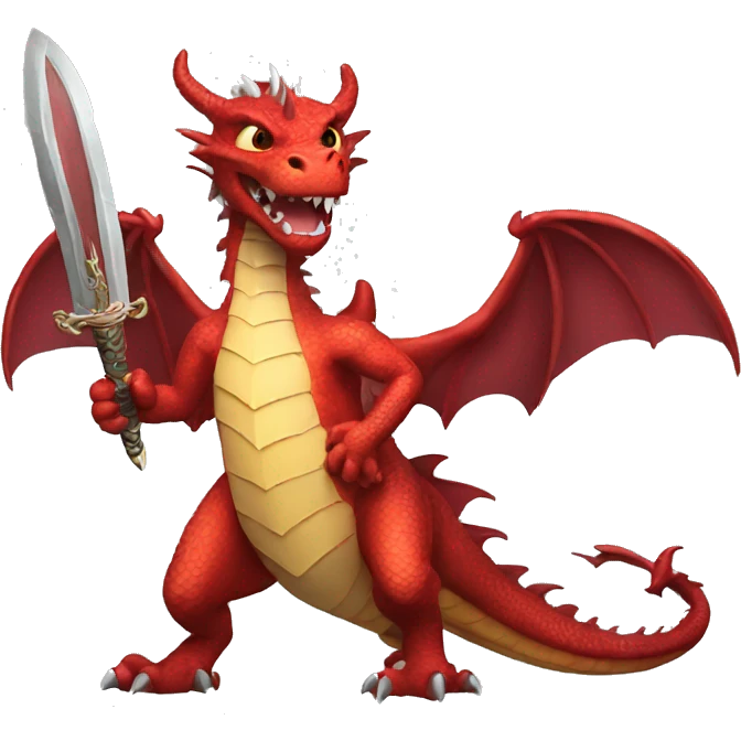 Dragon with sword  emoji