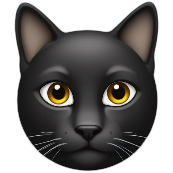 Nice cat black color emoji