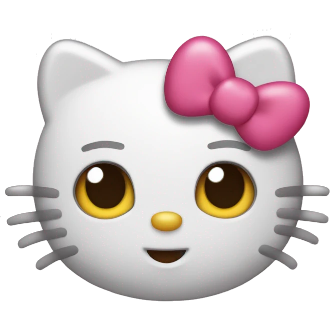 Hello kitty woth heart eyes emoji
