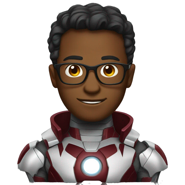 nerd guy inside ironman suit emoji