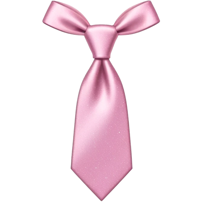 Baby pink tie with glitter decoration emoji
