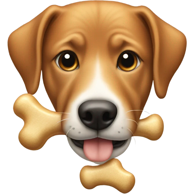 Face with dog bone emoji