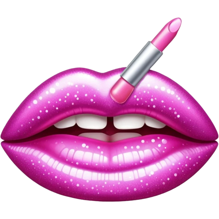 glitter pink gloss emoji
