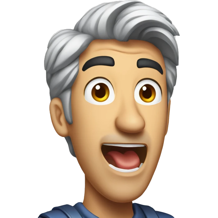 craig federighi looking up to the right, screaming emoji