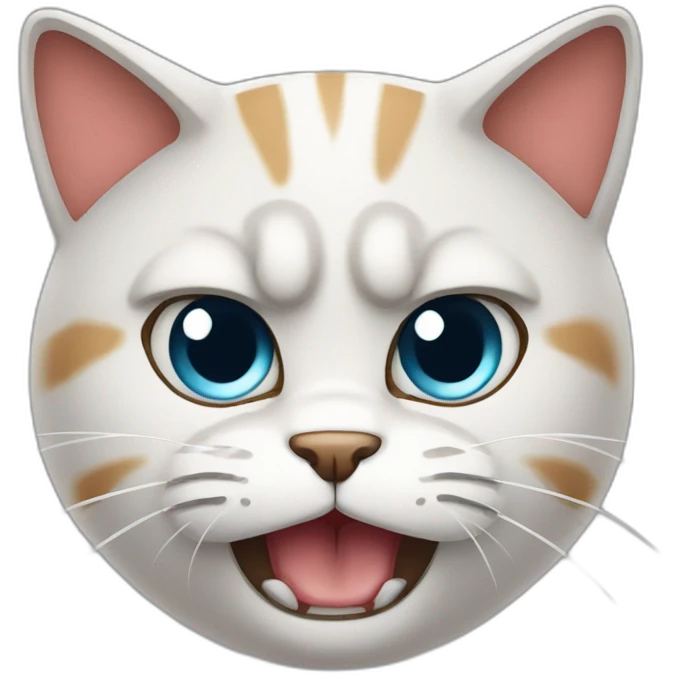 angry cat shows dislike emoji