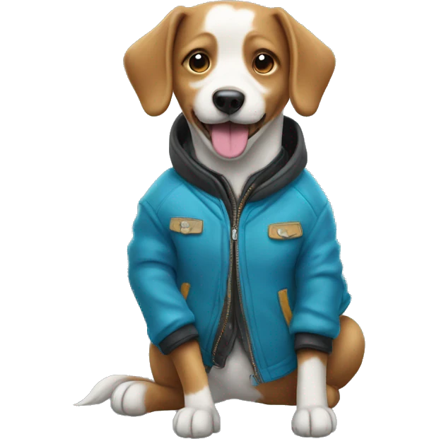Dog with a jacket emoji