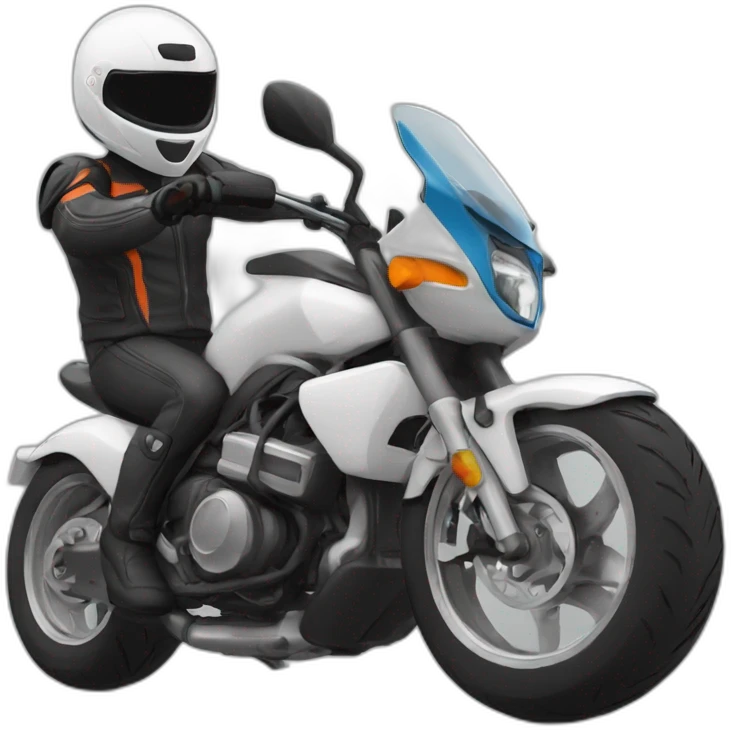 Un motard sur sa roue arrière emoji