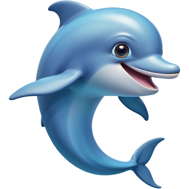 Cinematic Comical Dolphin Portrait Emoji, Head tilted dramatically with an exaggeratedly amused expression, featuring a smooth, dynamic body with wide, comically expressive eyes full of playful disbelief and a quirky, arched dorsal fin, Simplified yet hilariously expressive features, highly detailed, glowing with a slightly sassy oceanic glow, high shine, dramatic yet playful, stylized with an air of cheeky marine mischief, soft glowing outline, capturing the essence of a meme-worthy dolphin that looks ready to leap its way into viral fame! emoji