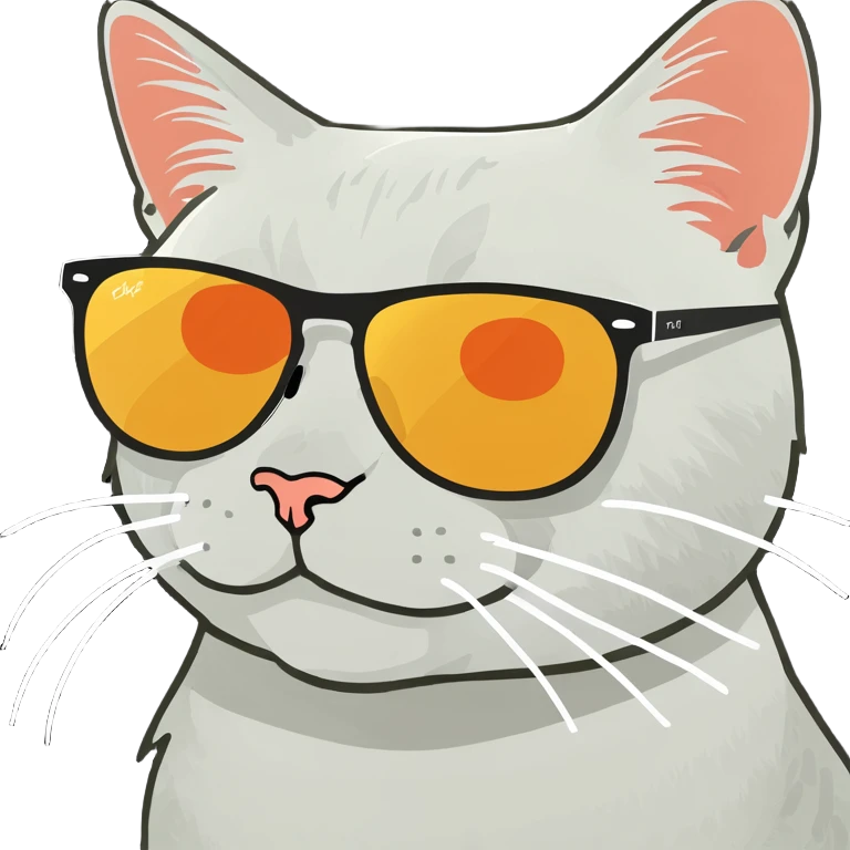Cat with sunglasses emoji