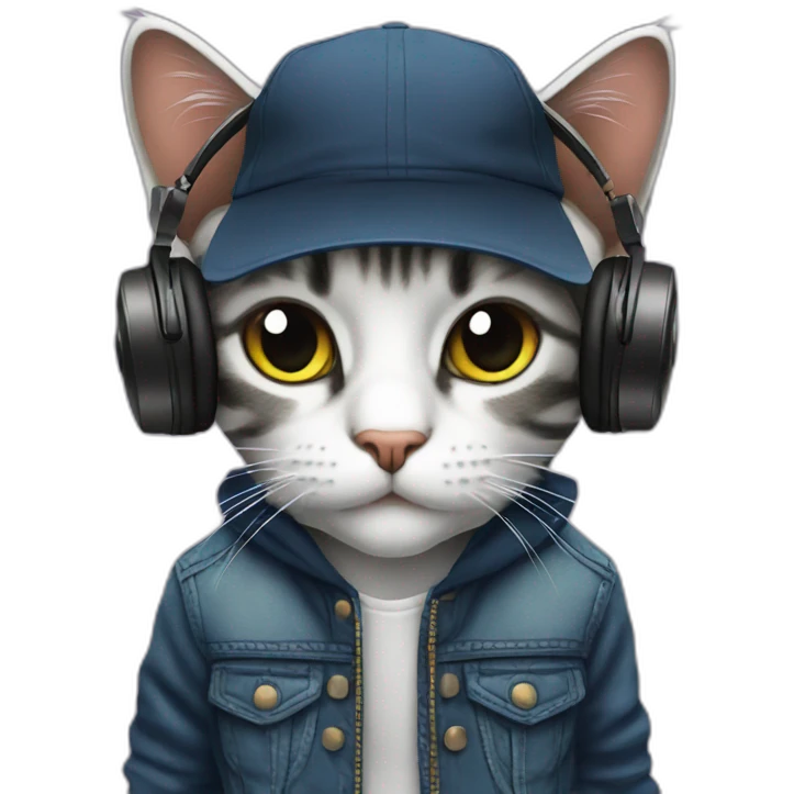 A dj cat emoji