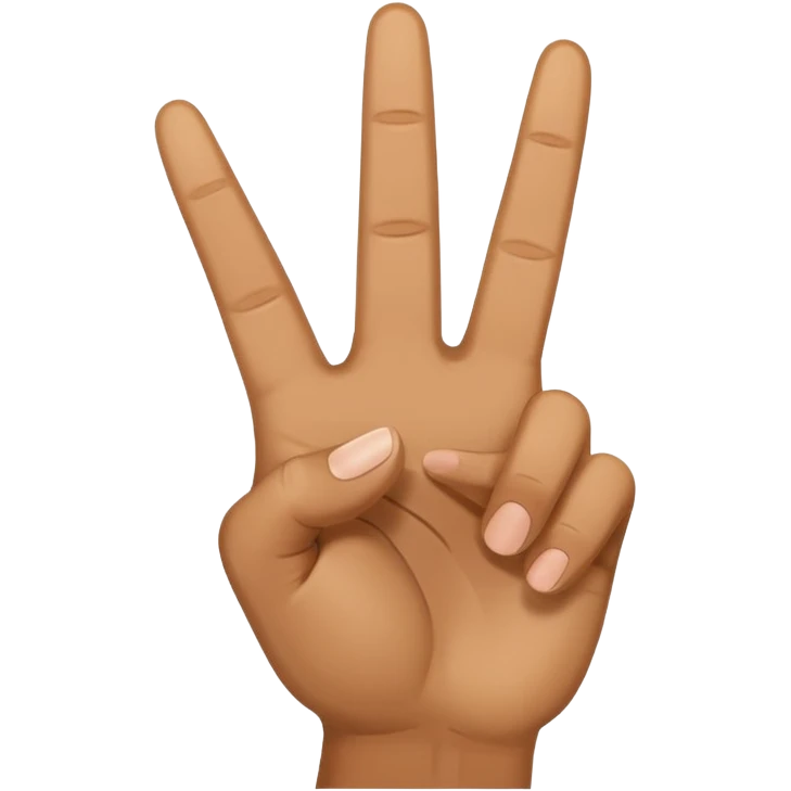 Hand doing peace sign with back of hand facing out  emoji