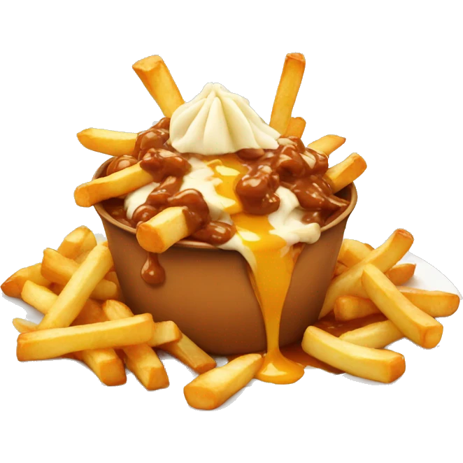 poutine eating a poutine emoji