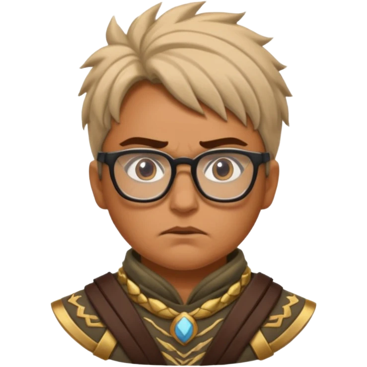 Glasses-Wearing wild Warrior emoji