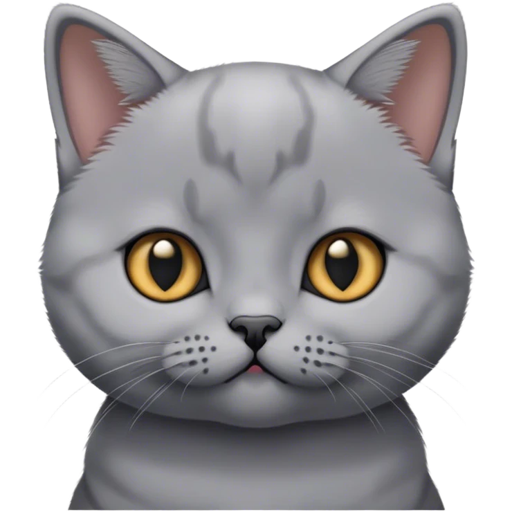 Head of british shorthair kitten emoji